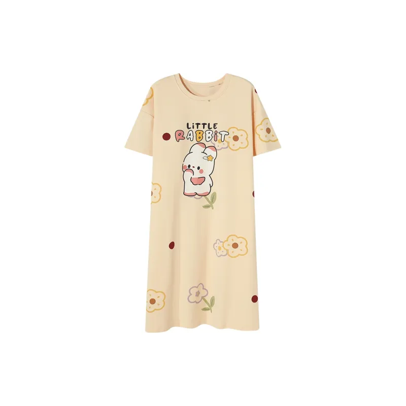 The Story Of The Flower Season Nightgown Women's Apricot-0