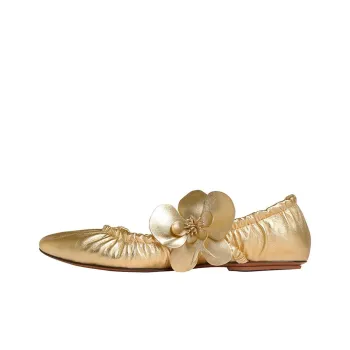 Zimmermann Orchid Leather Ballerina Shoes