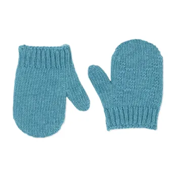 GUCCI Wool Knit Gloves Kids' Blue