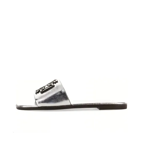 TORY BURCH Slide Slippers Women's Silver