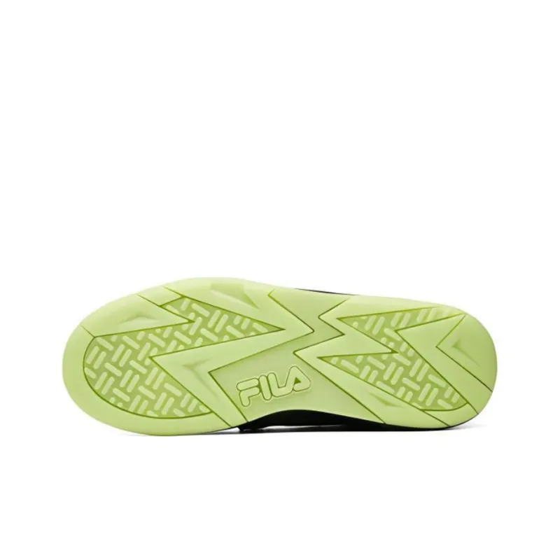 FILA FUSION Cage Cushioning Anti Slip And Wear Resistant Coverage Mid Top Basketball Shoes Men's Black Purple-4
