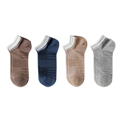 GANGSHA No Show Socks Men's 4 Pack