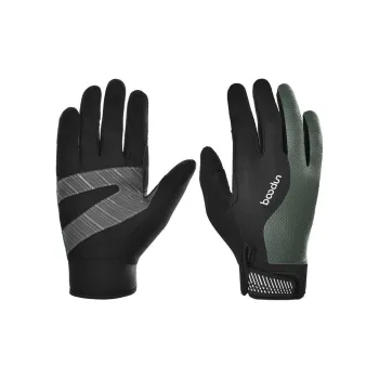 BOODUN Riding Equipment Cycling Glove Unisex Lycra Microfiber Silicone Army Green