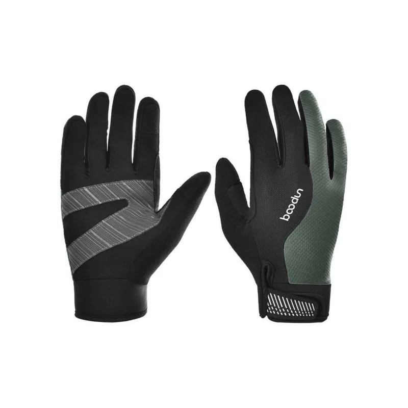 BOODUN Riding Equipment Cycling Glove Unisex Lycra Microfiber Silicone Army Green-0