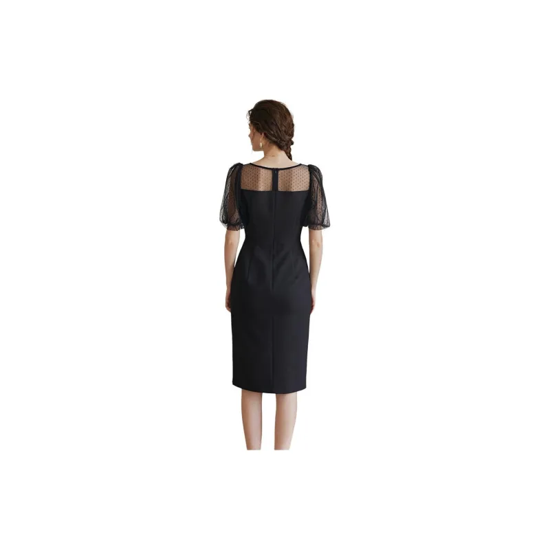 ROEYSHOUSE Short Sleeved Dress Women's Black-2