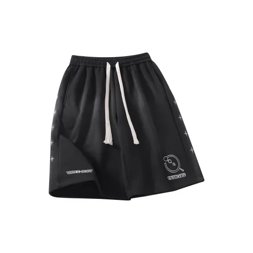 THREE-BODY Casual Shorts Unisex Black