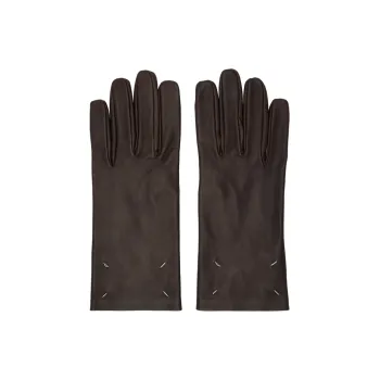Maison Margiela Leather Gloves Women's Brown
