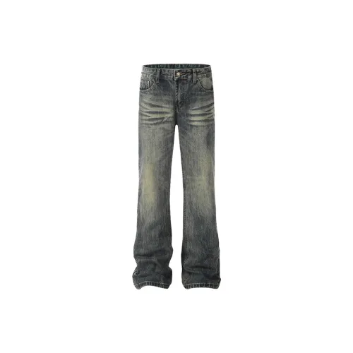 F.K.V.A Jeans Unisex Yellow Mud Washable