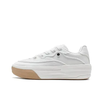 XTEP Ice Cream Shoes Slip Resistant Low Top Skateboard Shoes Women's White