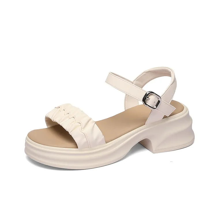 Golden Silk Rabbit Strap Sandals Women's-0