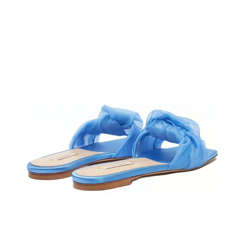 Casadei Geraldine Helen Pleated Slides-4