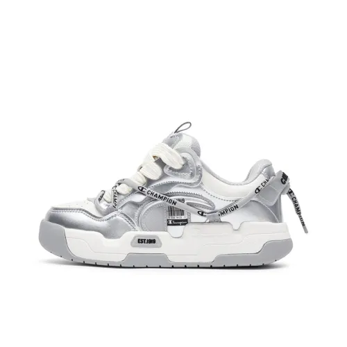 Champion Skateboard Shoes Unisex Low-Top Gray Silver