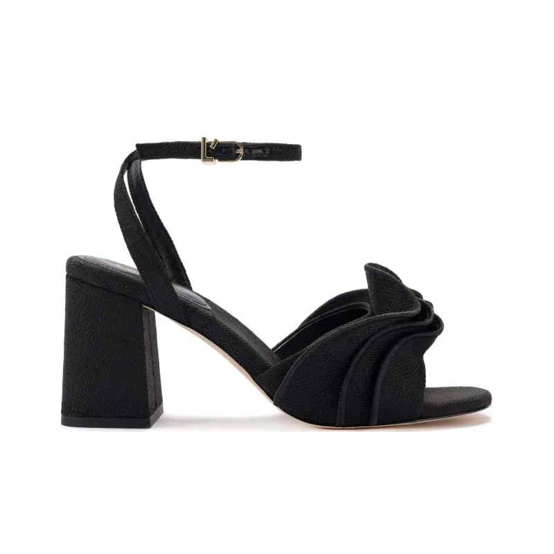 Larroude Selena Strap Sandals 7.5cm Women's Black-1