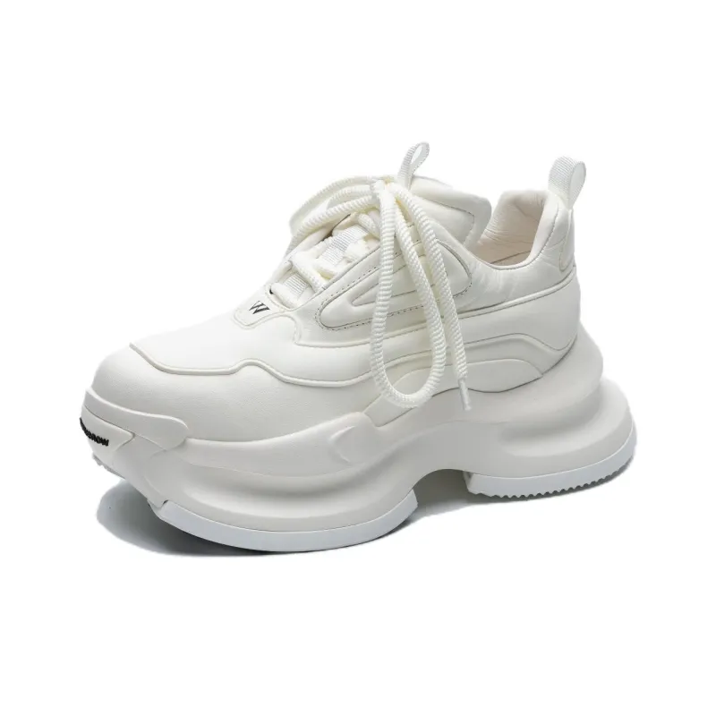 UanDi Cushioning, Slip Resistant, Abrasion Resistant, Height Increasing Low Top Chunky Sneakers Women's-2