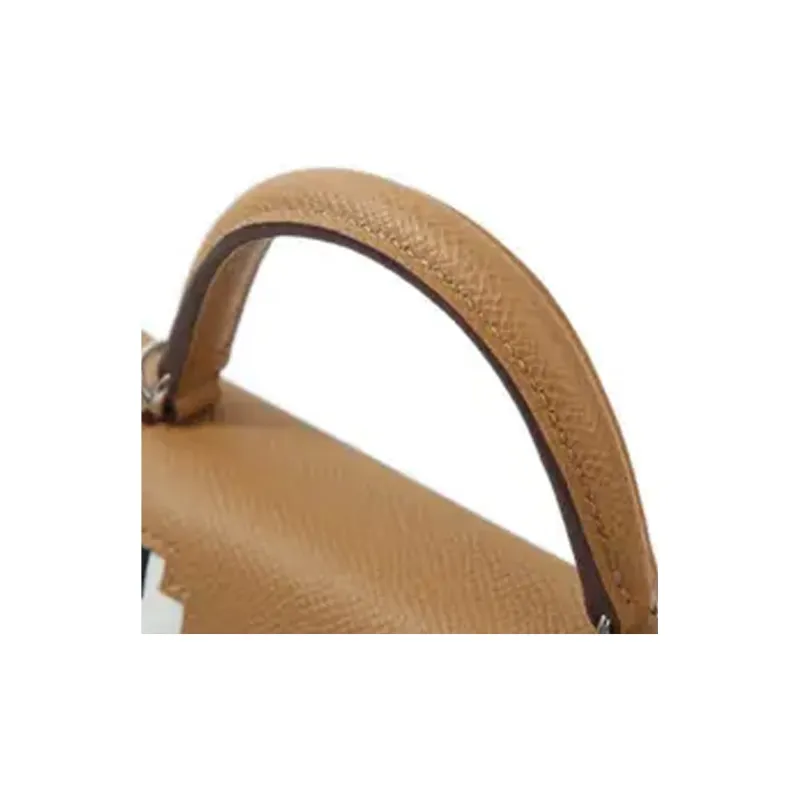 HERMES Kelly Doll Epsom Calfskin Shoulder Bag Crossbody Bag Handbag Women's Brown & Blue-15