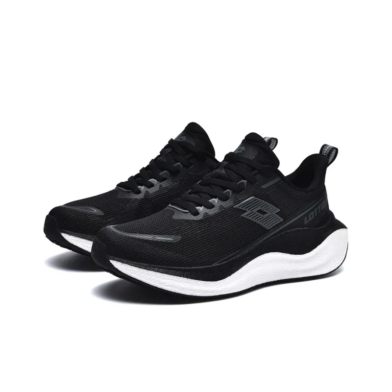 LOTTO Anti Slip Wear Resistant Low Top Running Shoes Women's Black White-2
