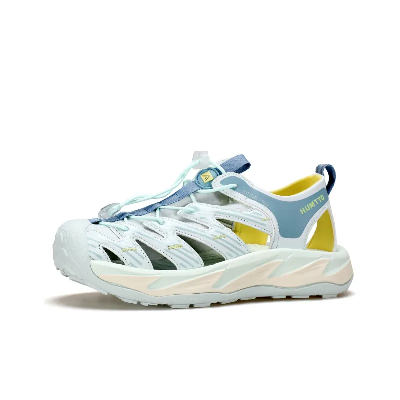 HUMTTO Beach Sandals Women's Ivory White Ice Blue-1