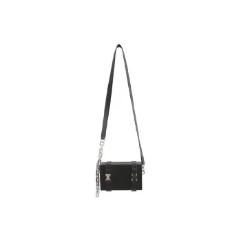 HAWA PU Box Bag Shoulder Bag Crossbody Bag Small Size Unisex Black/Brown