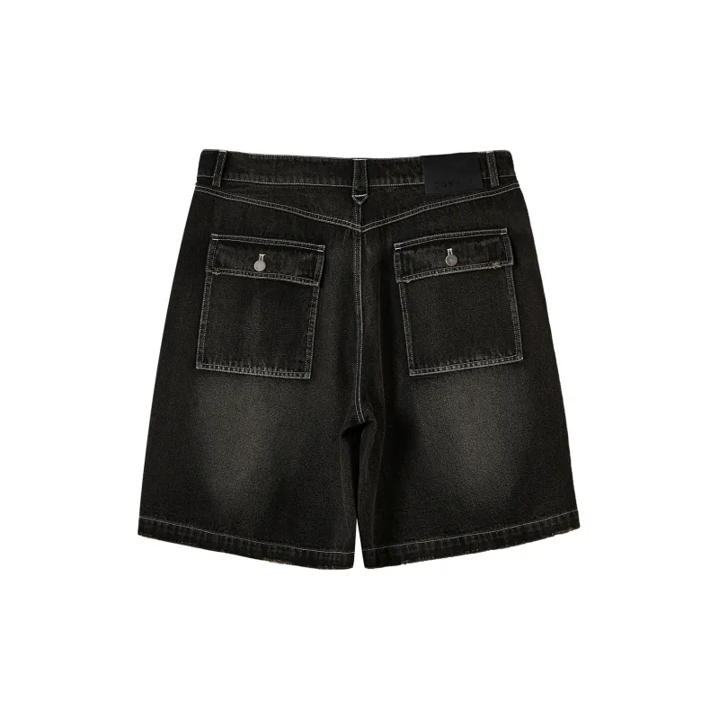 COKEIN Denim Shorts Unisex Dark Gray-1