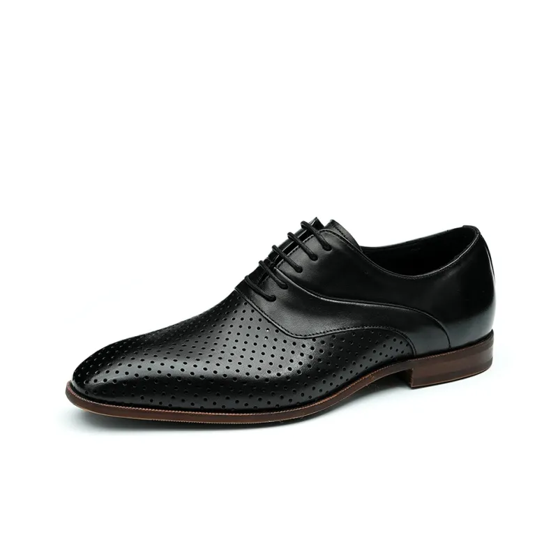 ASTON M.JAZZ Dress Shoes Men Low Top Black/Brown-6