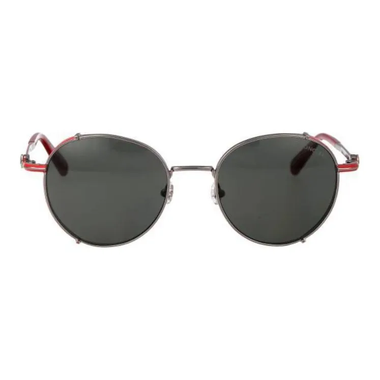 Moncler Metal Round Sunglasses Unisex Silver-1