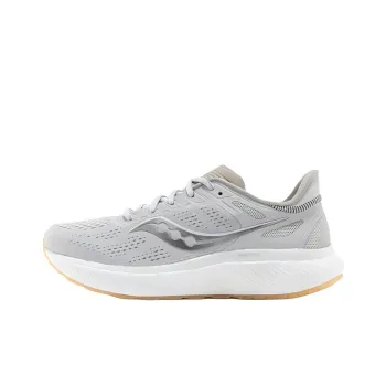 Saucony Hurricane 23 Cushioning Anti Slip And Wear Resistant Breathable Support Low Top Running Shoes Men's Khaki Gray