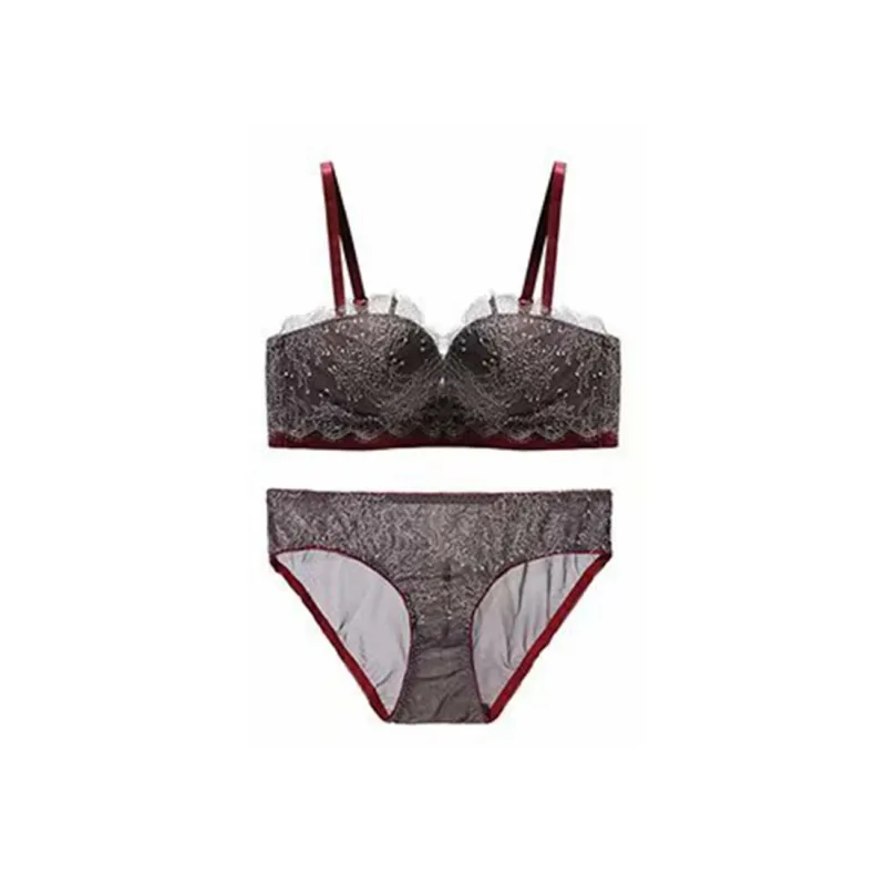 Flowers In Water Underwear Set Women's Coffee-0