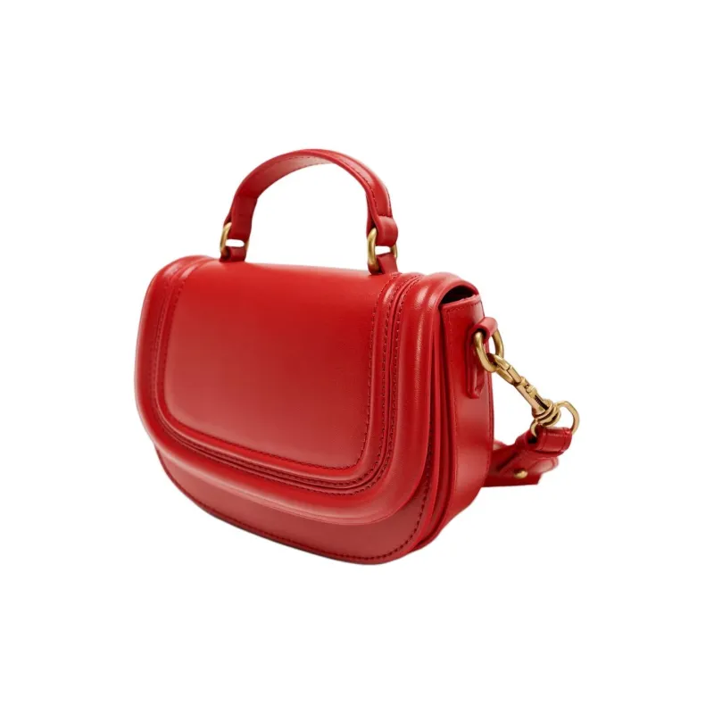 ZARA Polyurethane Shoulder Bag Crossbody Bag Handbag Mini Women's Red-1