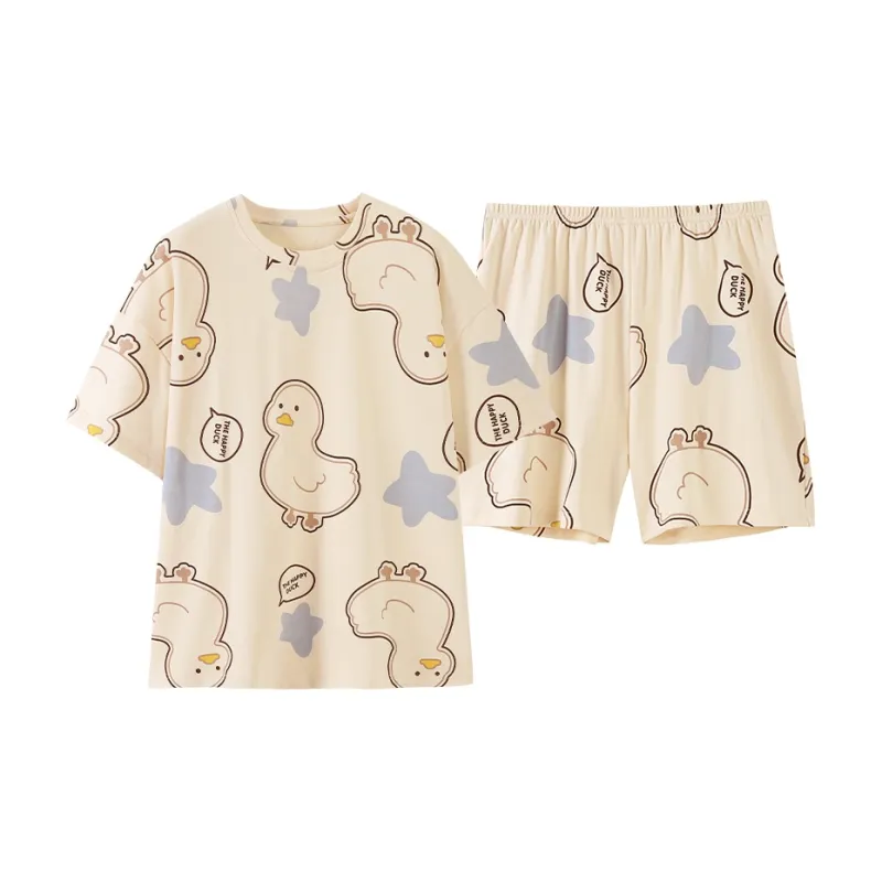 The Story Of The Flower Season Pajama Set Women's Apricot-0