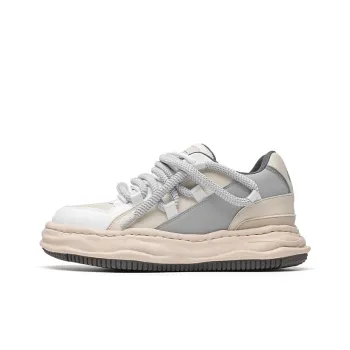 Angelmi Wear Resistant Slip Resistant Low Top Skateboard Shoes Unisex Gray