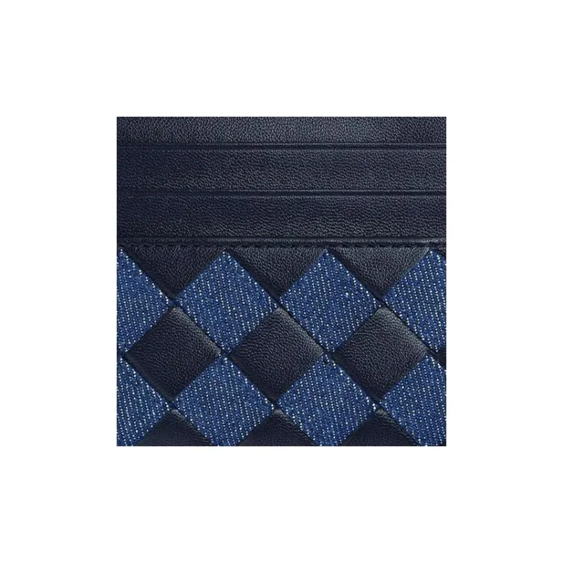 Bottega Veneta Cow Leather Card Holder Women's Dark Blue & Indigo-2
