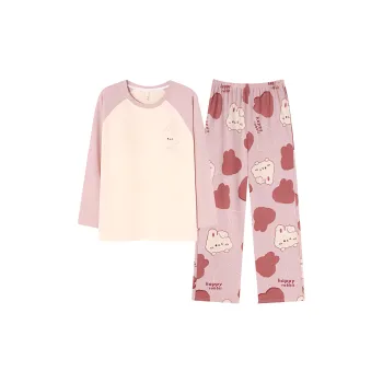 MIIOW Pajama Set Women's Pink Purple Bunny