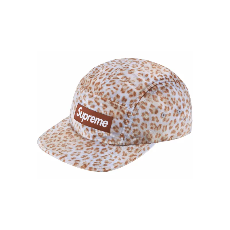 Supreme Leopard Velvet Camp Cap-0
