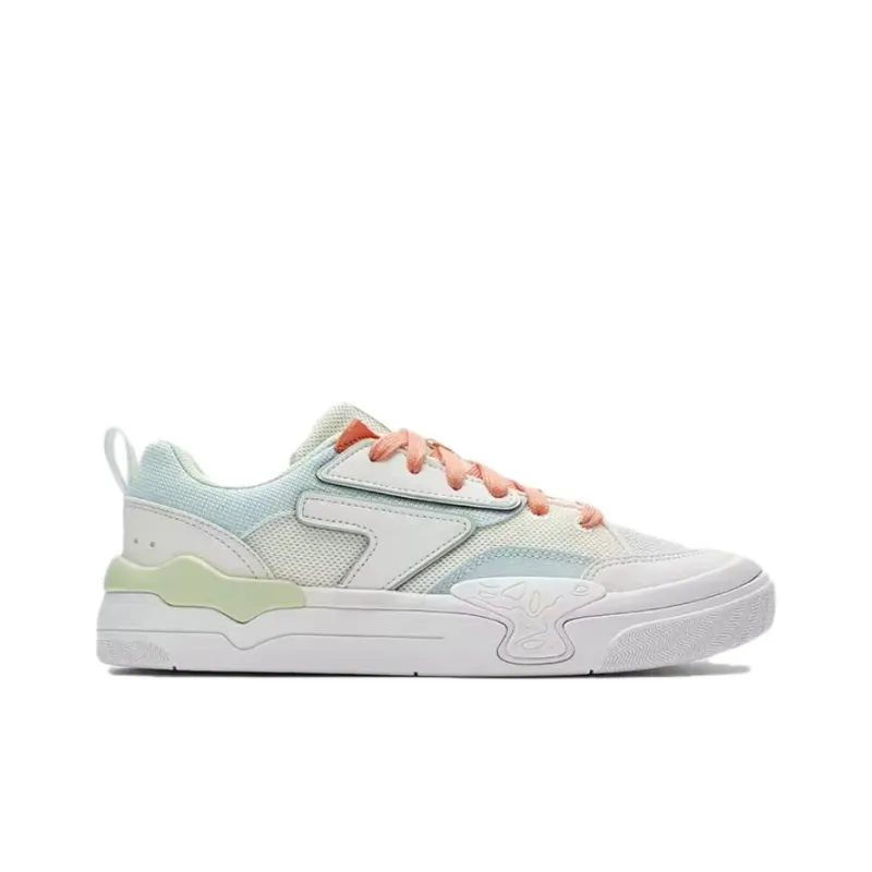 FILA FUSION Nollie Cushioning Wear Resistant Low Top Skateboard Shoes Women's Yellow Green-1