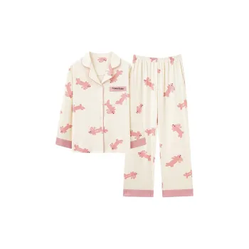 MIIOW Pajama Set Women's Milk White Funny Rabbit