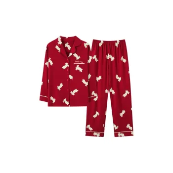 MIIOW Pajama Set Women's Red Bunny