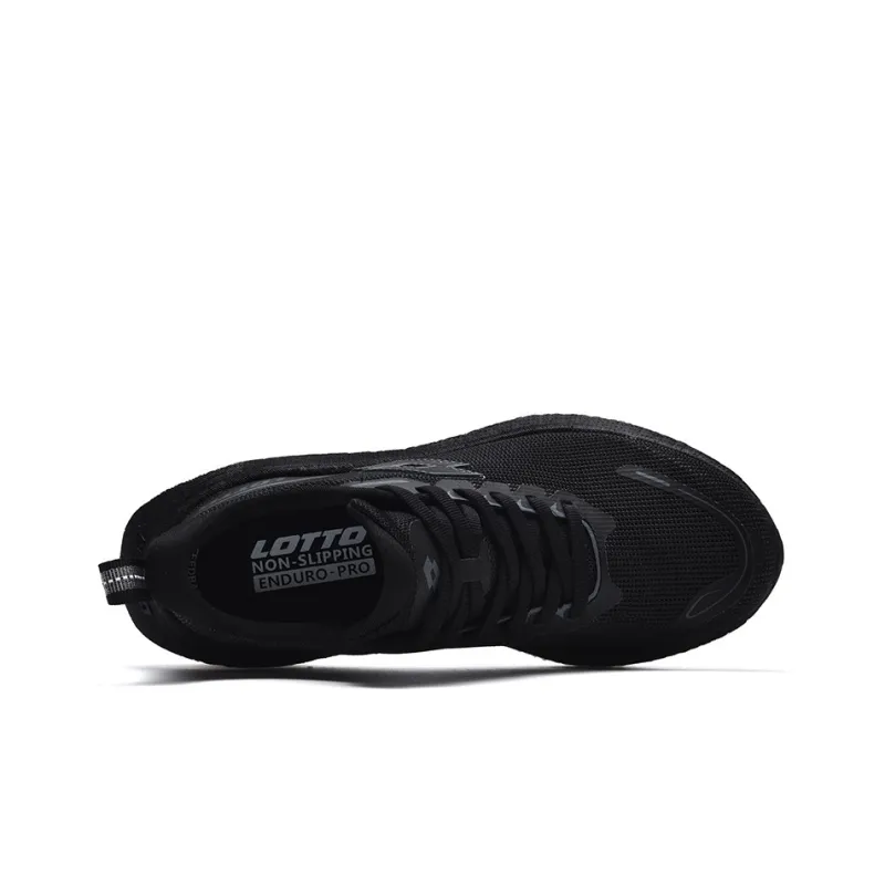 LOTTO Anti Slip Wear Resistant Low Top Running Shoes Women's Black White-3