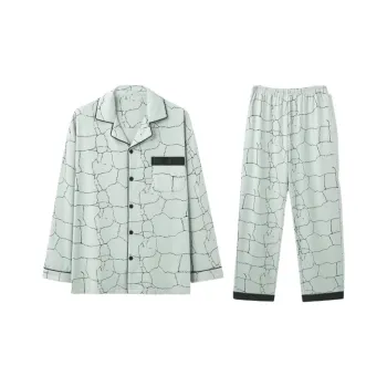 MIIOW Pajama Set Men's Light Green Line