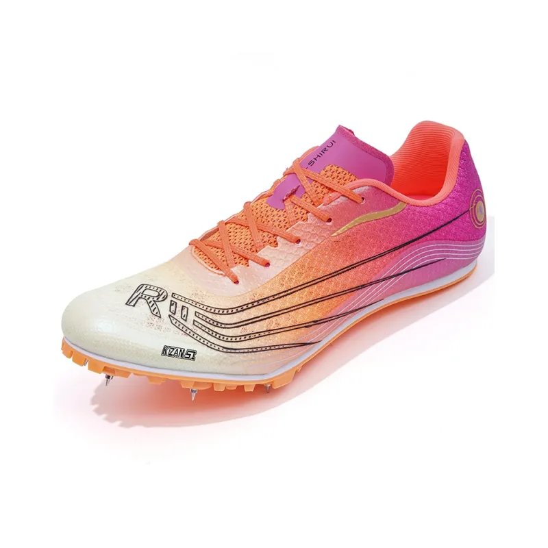 KZANSI Slip-Resistant Breathable Impact-Resistant Low-Top Steel Stud Sprint Running Shoes Unisex-12