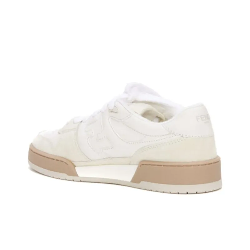 FENDI Match Low Top Suede 'White' Women's-3