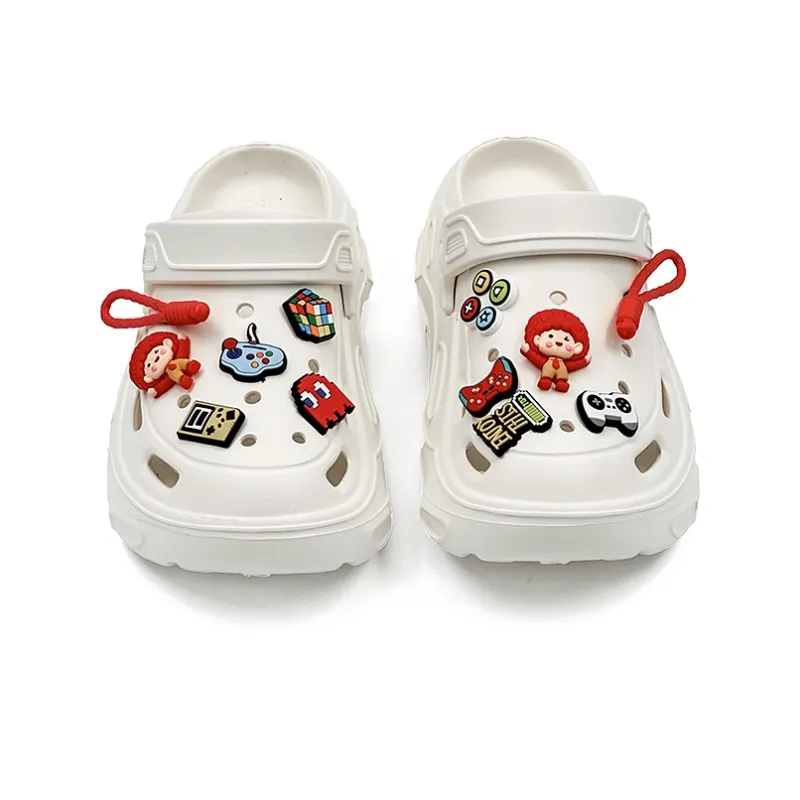 OUBT Circus Game Theme Clogs Unisex Red White-2
