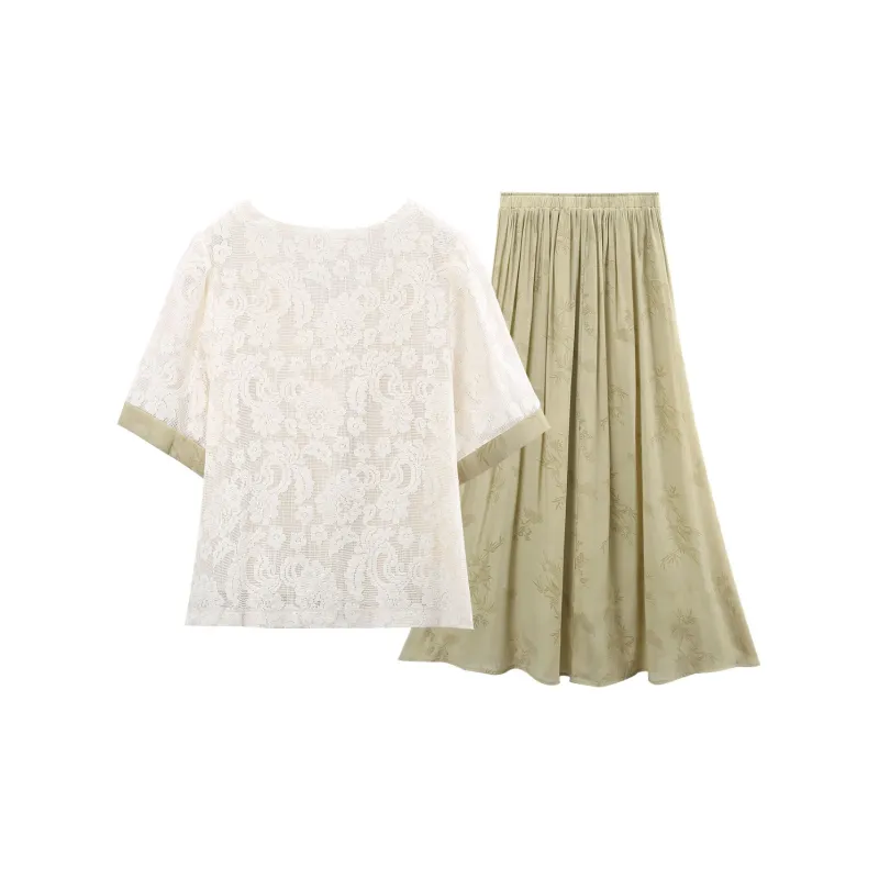 A Paradise For Awakening Skirt Set Women's Green-1
