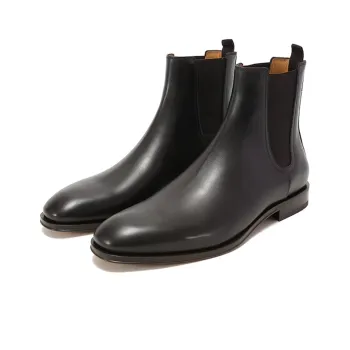 FERRAGAMO FALCO Short Chelsea Boots Men's Dark Coffee