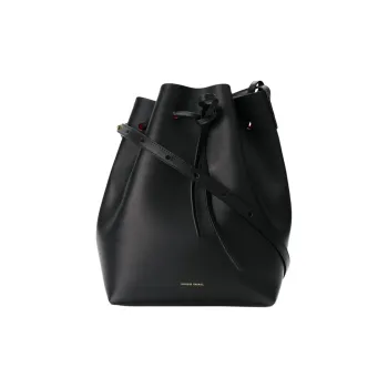 MANSUR GAVRIEL Cow Leather Bucket Bags Crossbody Bag, Shoulder Bag Women's Black