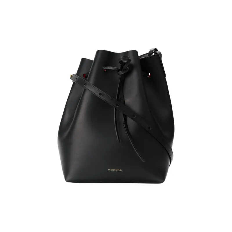 MANSUR GAVRIEL Cow Leather Bucket Bags Crossbody Bag, Shoulder Bag Women's Black-0