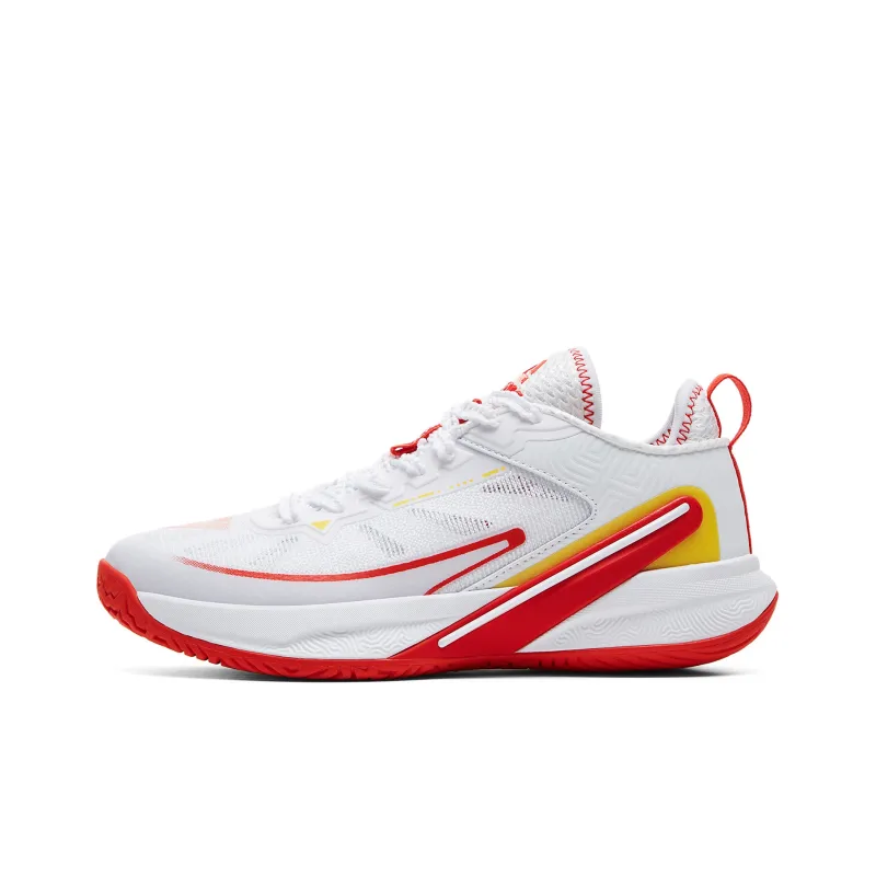PEAK Cushioning Abrasion Resistant Breathable Slip Resistant Low Top Training Shoes Women's Large White Pick Red-0