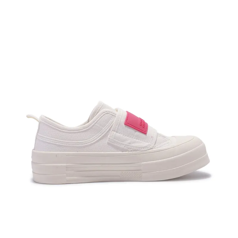 Miss Zhang Anti Slip Wear Resistant Breathable Lightweight Height Increasing Low Top Casual Shoes Women's White Red-1