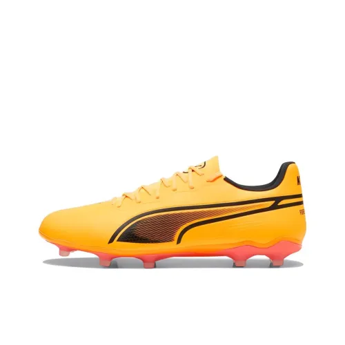 PUMA King Pro Soccer Shoes Unisex Low Top Yellow Black