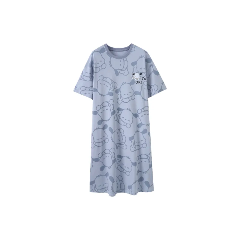The Story Of The Flower Season Nightgown Women's Sky Blue-0