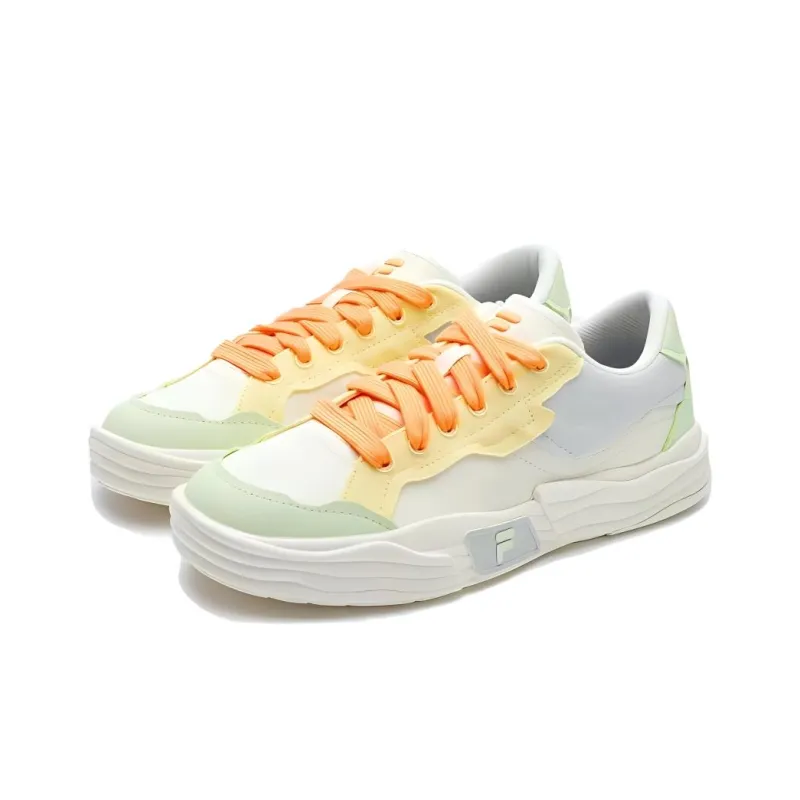 FILA FUSION POP 2 Slip Resistant Cushioning Low Top Skateboard Shoes Women's Yellow-3